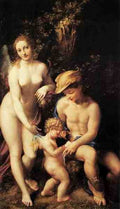 Correggio Venus With Mercury And Cupid A4 Photo Print