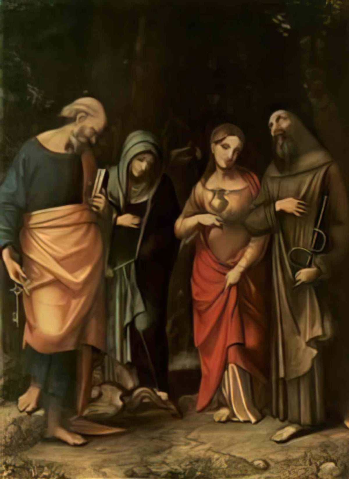 Correggio four saints from left st peter st martha st mary magdalene Art A4 Photo Print