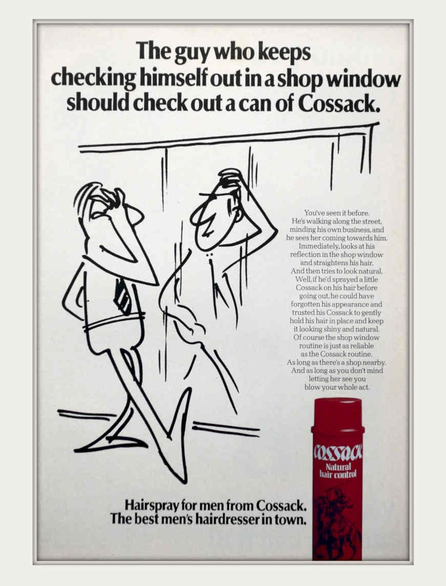 Cosack Hair Spray Vintage Retro Advert Poster A4 Photo Print