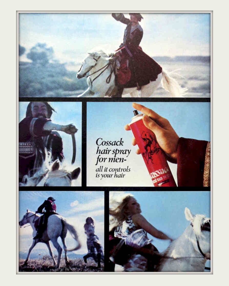Cossack Hair Spray 2 Vintage Retro Advert Poster A4 Photo Print