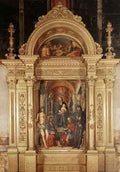 Costa Lorenzo Madonna And Saints  A4 Photo Print
