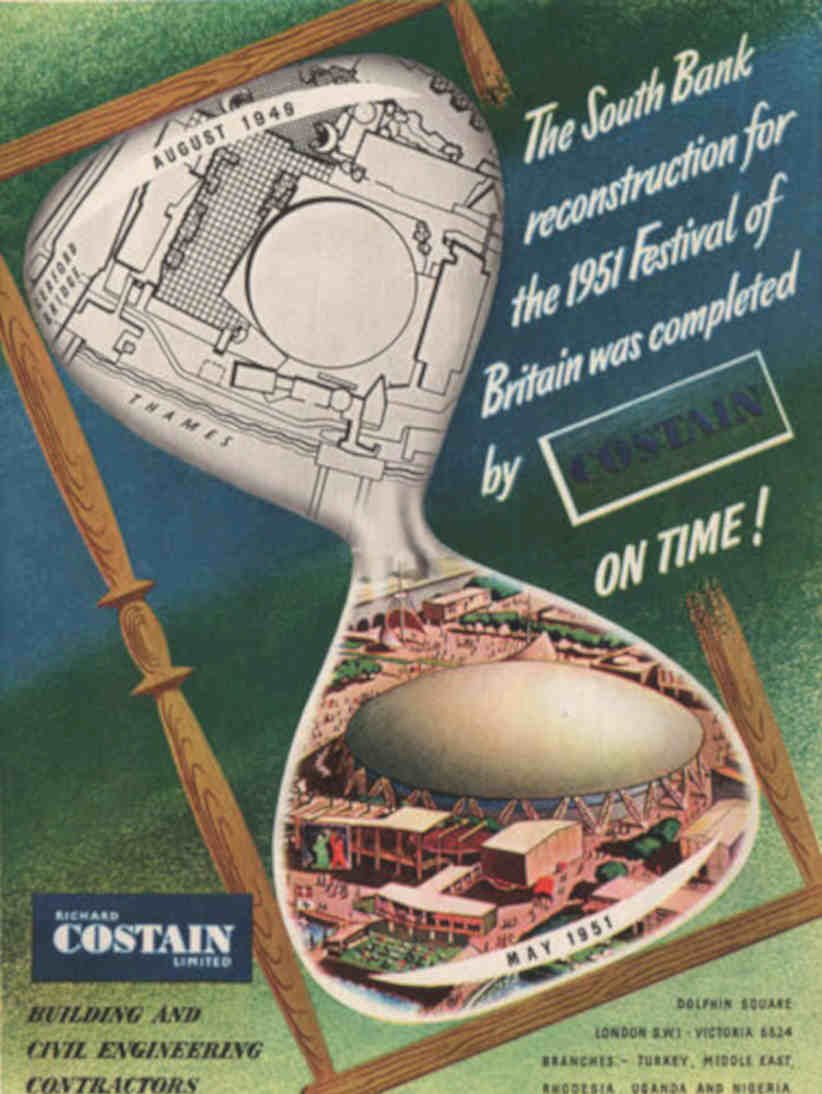 Costain South Bank Vintage Retro Advert Poster A4 Photo Print