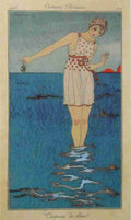 Costumes Prisiens Costume De Bain 1913 George Barbier A4 Photo Print