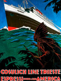 Cosulich Trieste Express Vintage Retro Advert Poster A4 Photo Print