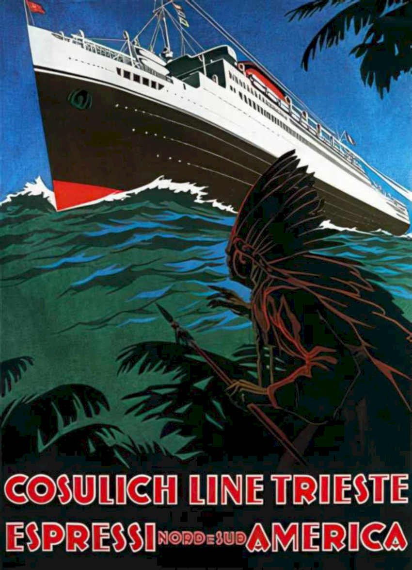 Cosulich Trieste Expressi Vintage Retro Advert Ads A4 Photo Print