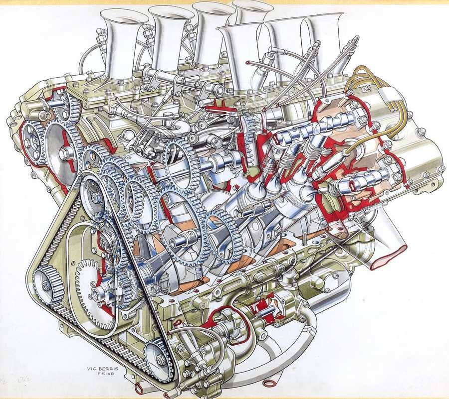 Cosworth Ford Formula 1 V8 engine cutaway A4 Photo Print