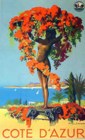 Cote D Azur by Julien Lacaze Vintage Advert A4 Photo Print