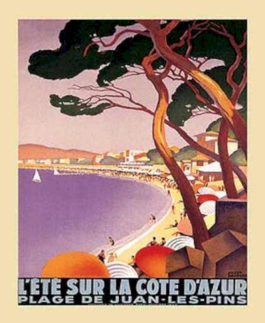 Cote Dazur Summer Vintage Retro Advert Ads A4 Photo Print