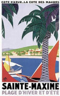 Cote Maxime Beach Vintage Retro Advert Ads A4 Photo Print