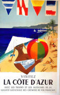 Cote d Azur Vintage Advert A4 Photo Print
