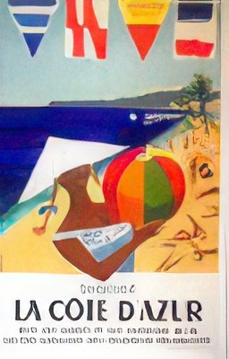 Cote d Azursm Vintage Advert A4 Photo Print