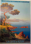 CoteDAzurbyMoreldeTanguycirca1925 Advert A4 Photo Print