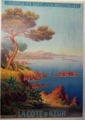 CoteDAzurbyMoreldeTanguycirca1925 Vintage Advert A4 Photo Print