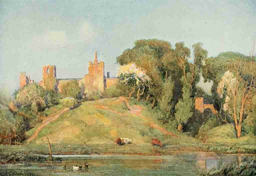 Cotman Frederick George 1850 1920 Studio 1909 An ancient fort in Suffolk A4 Photo Print