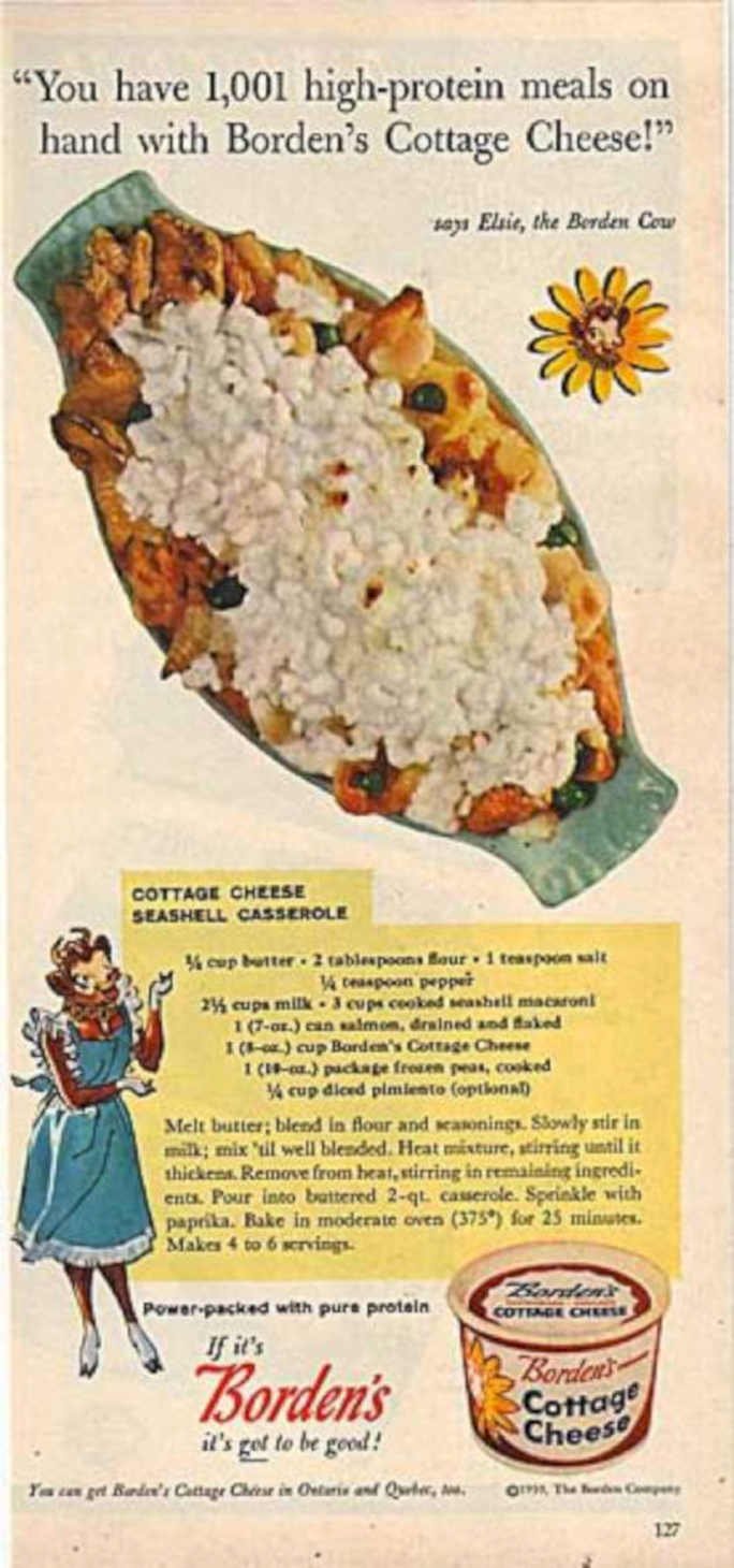 Cottage Seashell Casserole Vintage Retro Advert Ads A4 Photo Print