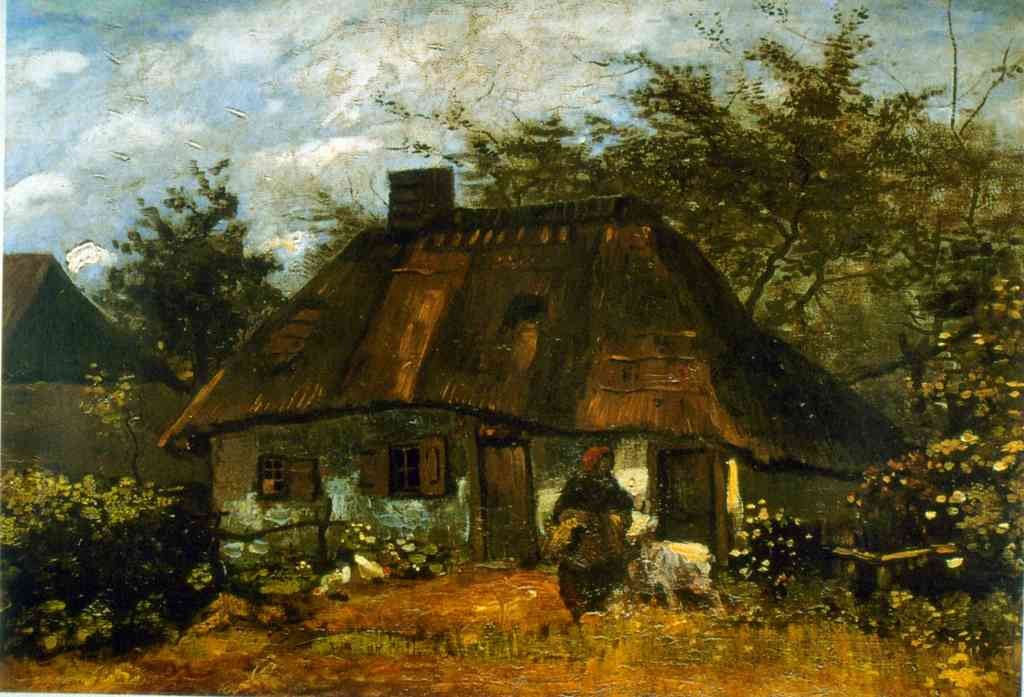 Cottage Van Gogh A4 Photo Print