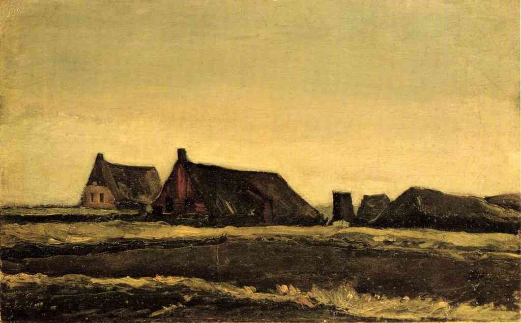 Cottages Van Gogh A4 Photo Print