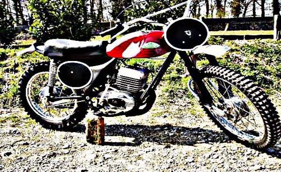 Cotton Cougar motorbike A4 Photo Print