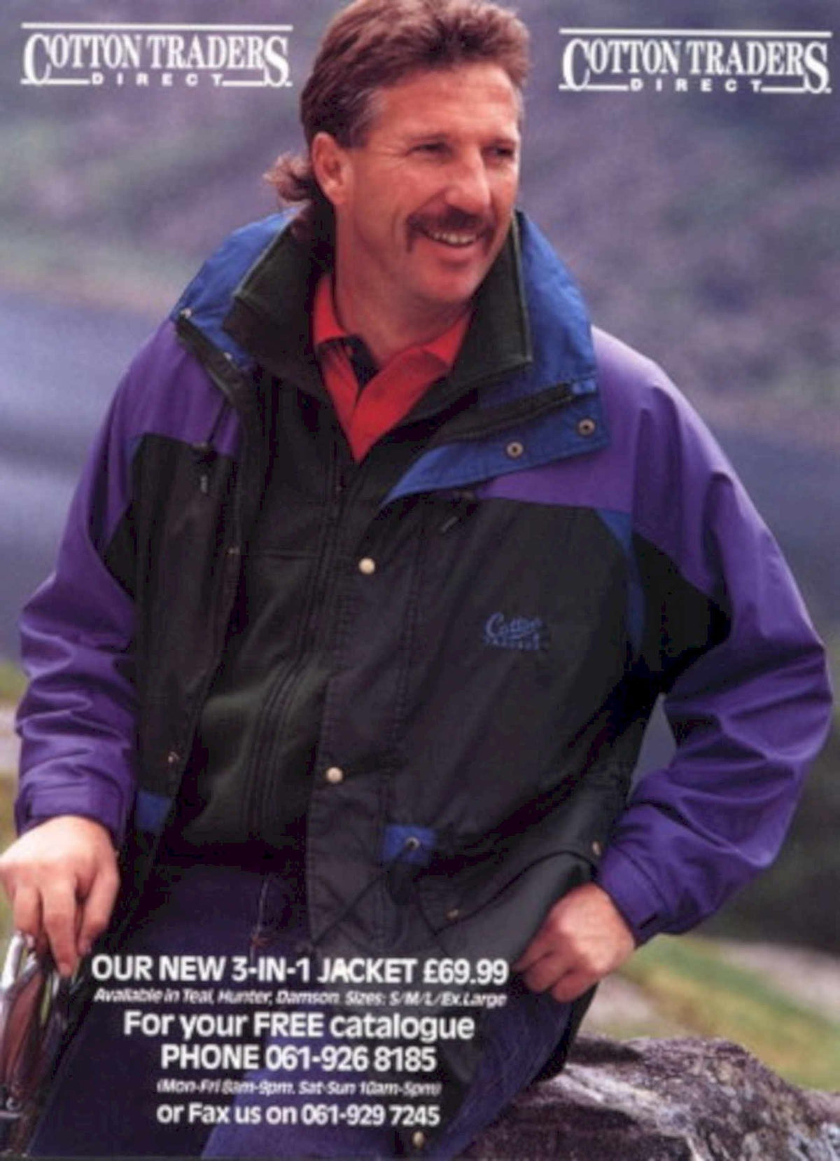Cotton Jacket 1990s Vintage Retro Advert