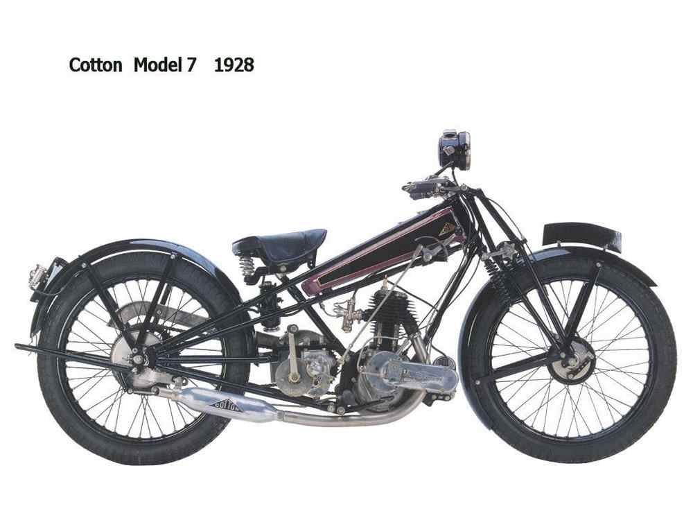Cotton Model7 1928 motorbike A4 Photo Print