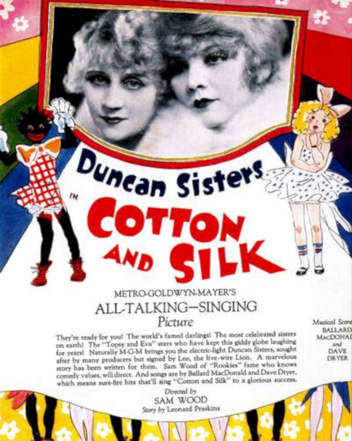 Cotton Silk Dancers Vintage Retro Advert Poster A4 Photo Print