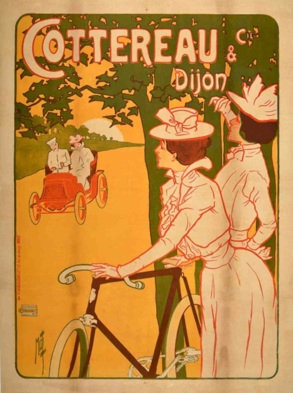 Cottreau Dijon Bicycle Vintage Retro Advert Poster A4 Photo Print