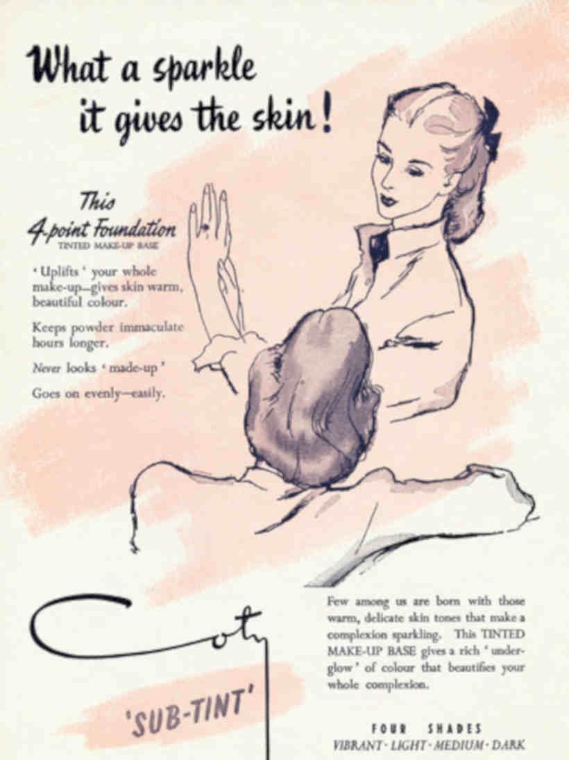 Coty Subtint Foundation Vintage Retro Advert Poster A4 Photo Print