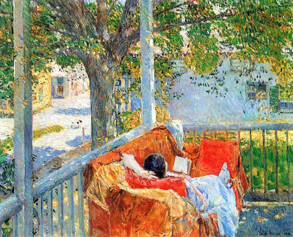 Couch And Veranda At Cos Cob Hassam Impressionism American A4 Photo Print