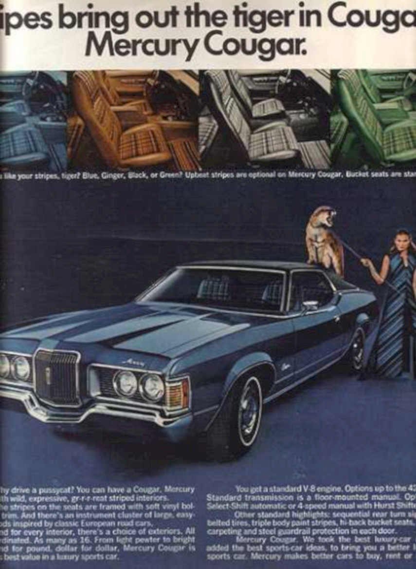Cougar Blue Tiger Vintage Retro Advert Ads A4 Photo Print