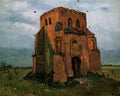 Country Churchyard And Old Church Tower 1885 A4 Photo Print