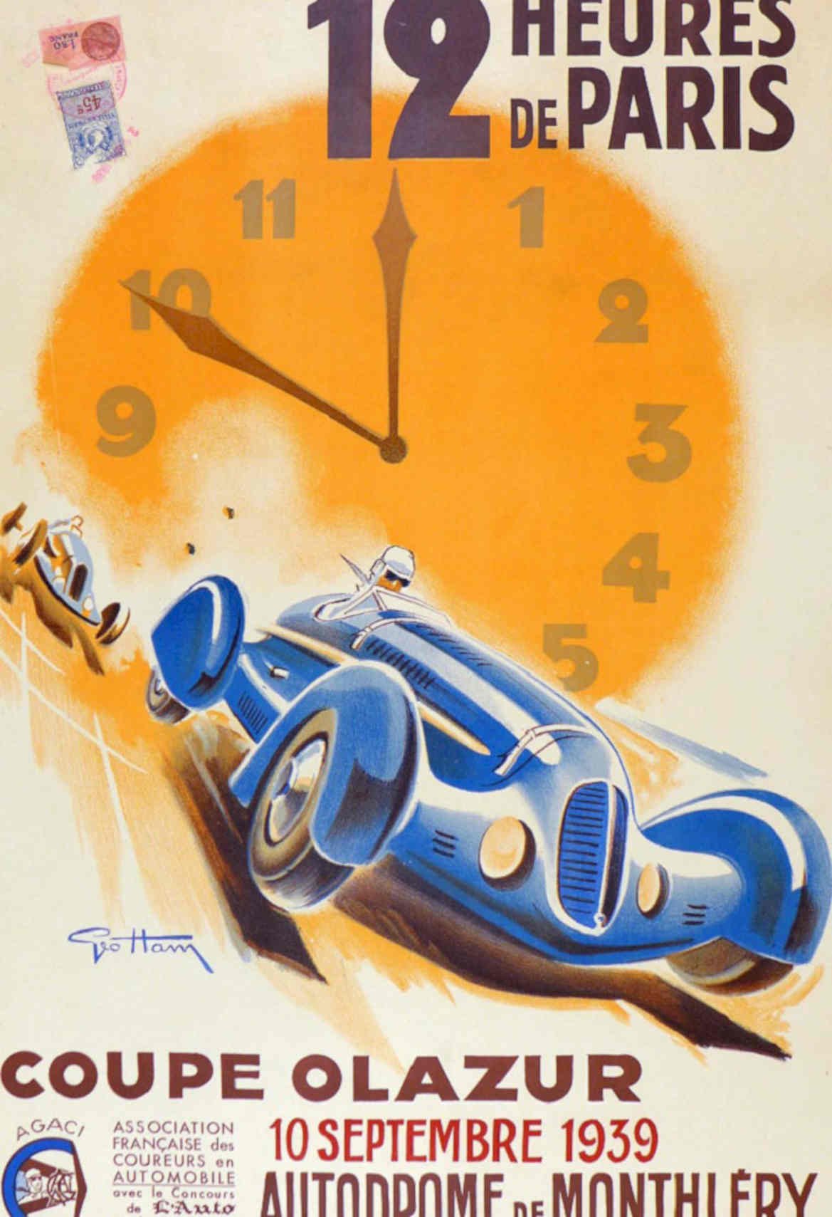 Coupe Olazur Race Vintage Retro Advert Poster A4 Photo Print