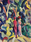 Couple In The Forest August Macke Expressionism A4 Photo Print