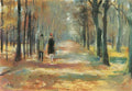 Couple Walking In The Woods Lesser Ury Impressionism European A4 Photo Print