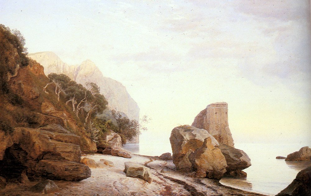 Cour Janus La Rocks Along The Shore Art A4 Photo Print