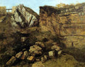 Courbet Gustave Crumbling Rocks A4 Photo Print