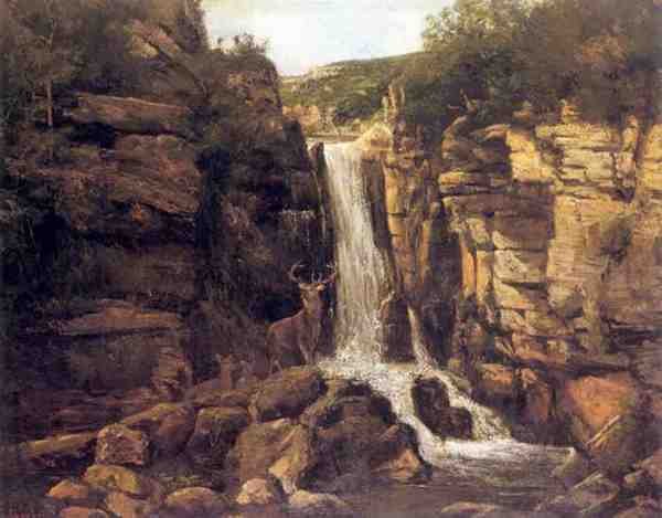 Courbet Gustave Landscape With Stag 5 A4 Photo Print