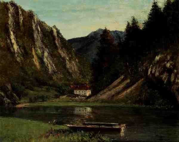 Courbet Gustave Les Doubs A La Maison Monsi A4 Photo Print