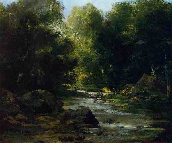 Courbet Gustave River Landscape 5 A4 Photo Print