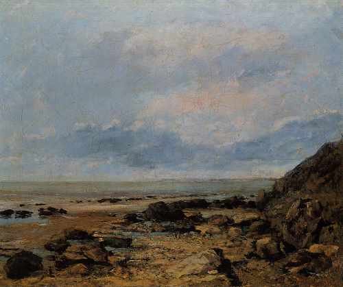 Courbet Gustave Rocky Seashore A4 Photo Print