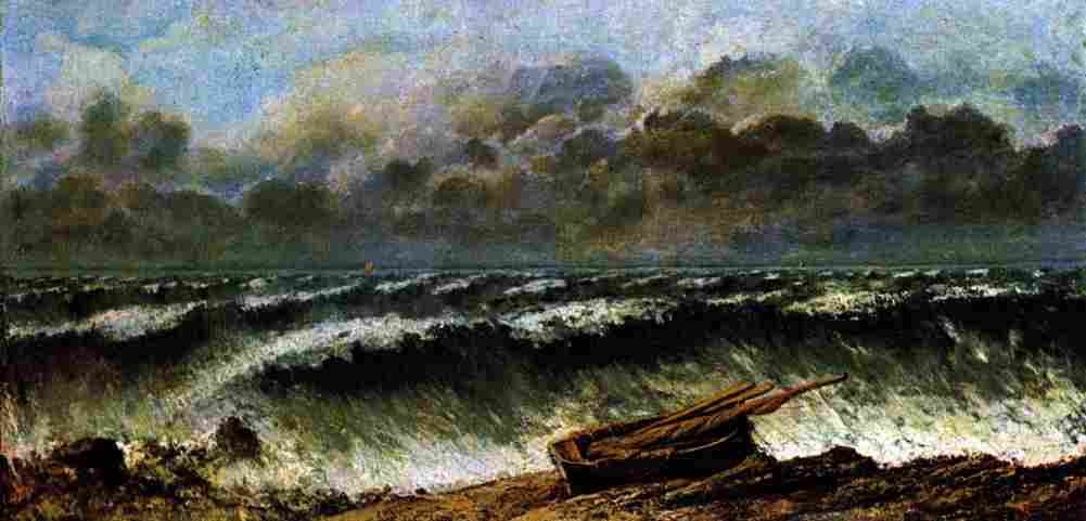 Courbet The Waves Art A4 Photo Print