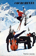 Courchevel Ski France Vintage Retro Advert Poster A4 Photo Print