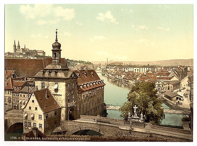Court house Bamberg Bavaria Vintage A4 Photo Print