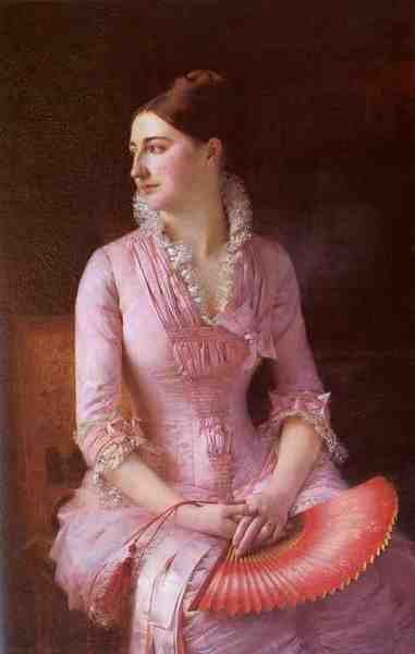 Courtois Gustave Portrait Of Anne Marie Dagnan 1880 A4 Photo Print