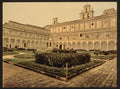 Courtyard Naples Vintage A4 Photo Print