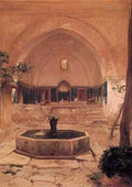 Courtyard of a Mosque at Broussa 1867 36 3x26 4cm A4 Photo Print