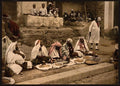Couscous sellers and an Arab cafe Tunis Vintage A4 Photo Print