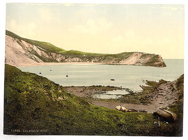 Cove I Lulworth Vintage A4 Photo Print