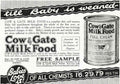 Cow Gate Milk Vintage Retro Advert Poster A4 Photo Print