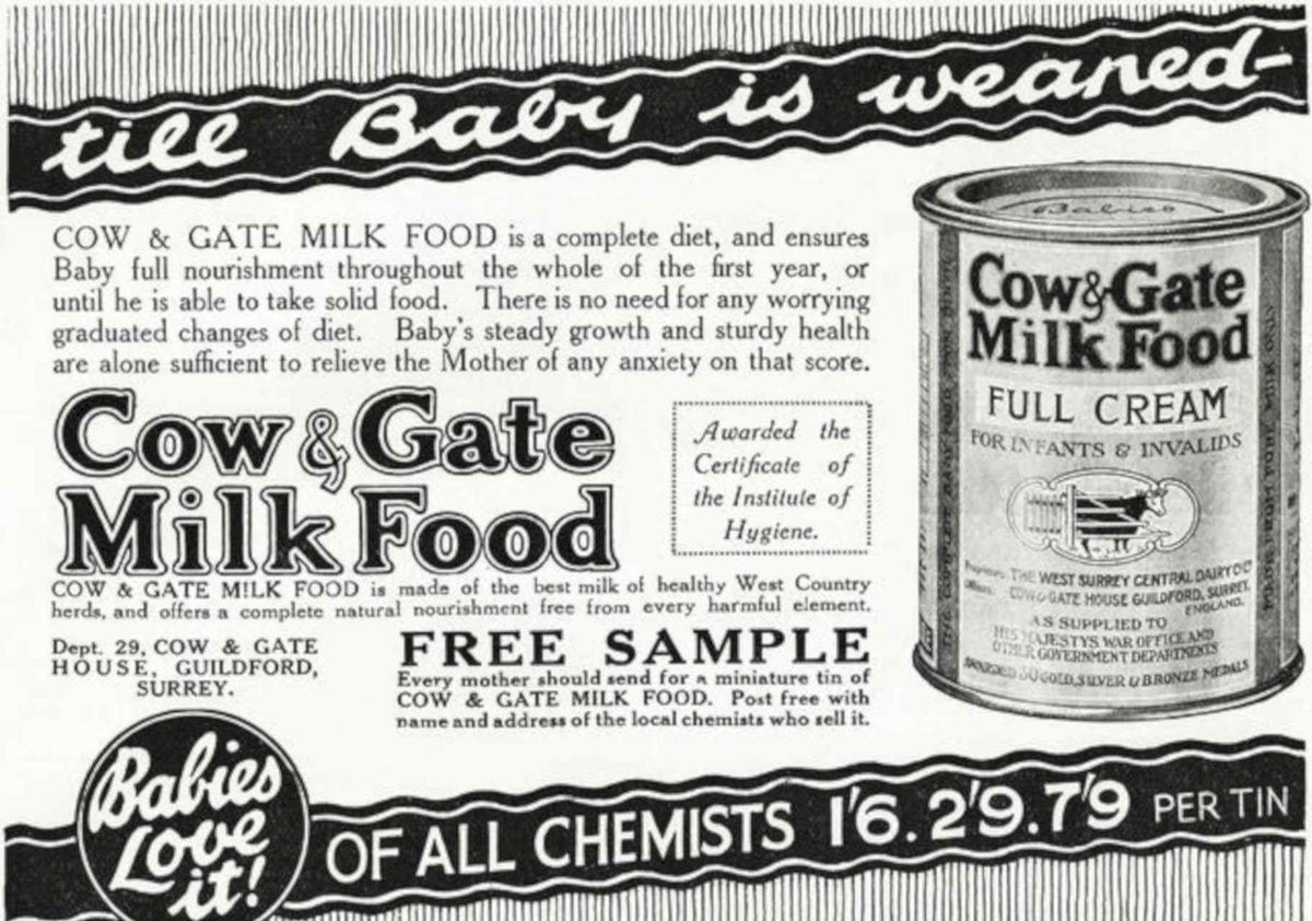 Cow Gate Milk Vintage Retro Advert Poster A4 Photo Print