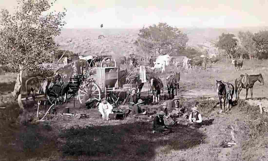 Cowboy Chuckwagon Military A4 Photo Print